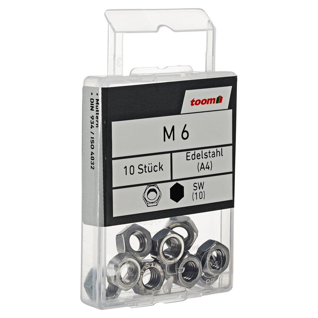 Sechskantmuttern M6 10 Stück