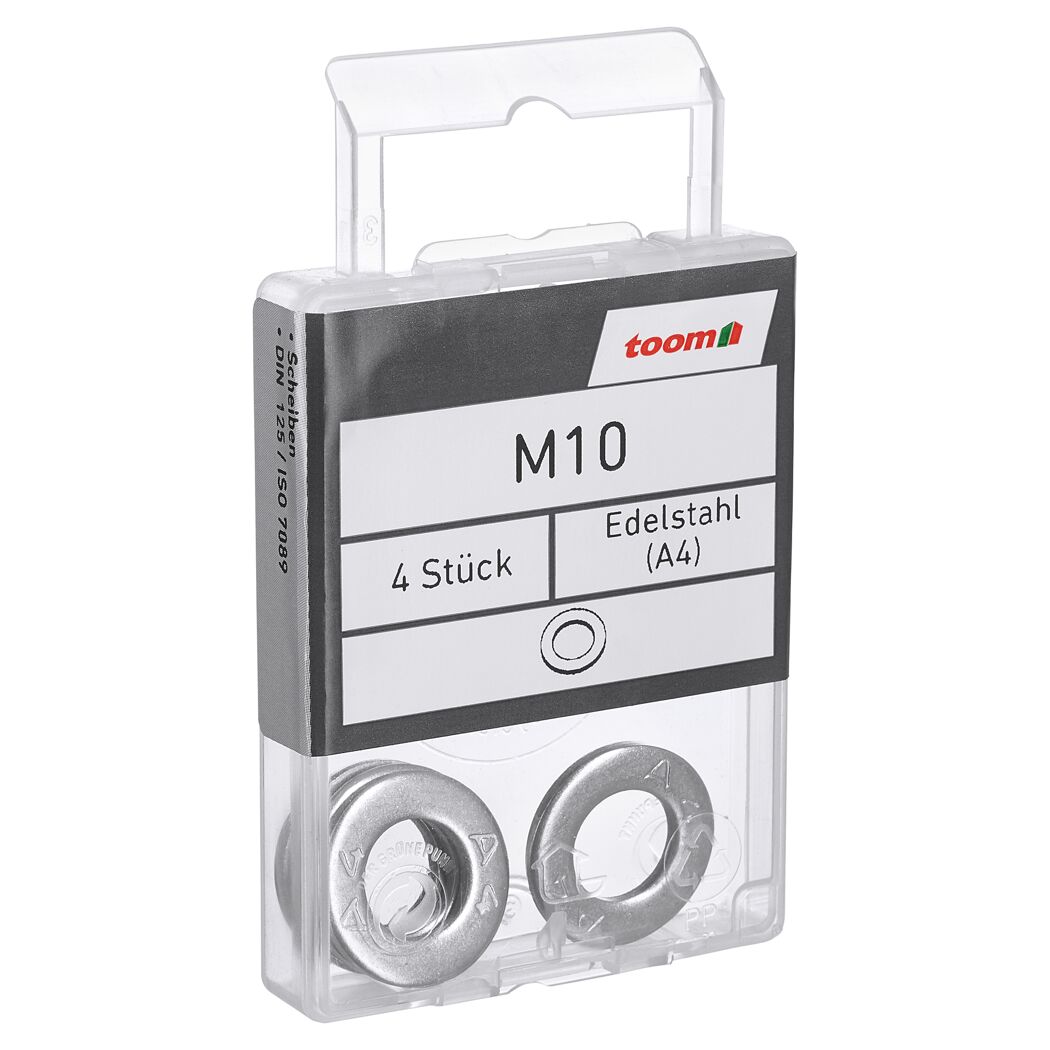Unterlegscheiben Edelstahl M10 10,5 mm 4 Stück