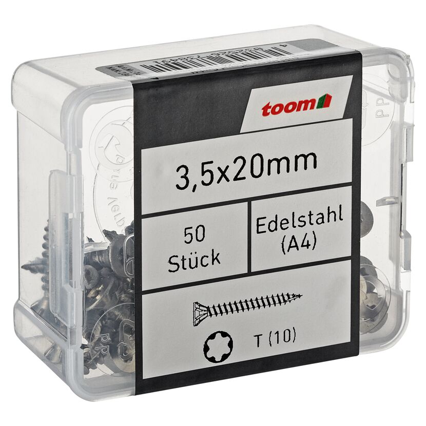 Senkkopfschrauben T10 Edelstahl A4 Ø 3,5 x 20 mm 50 Stück