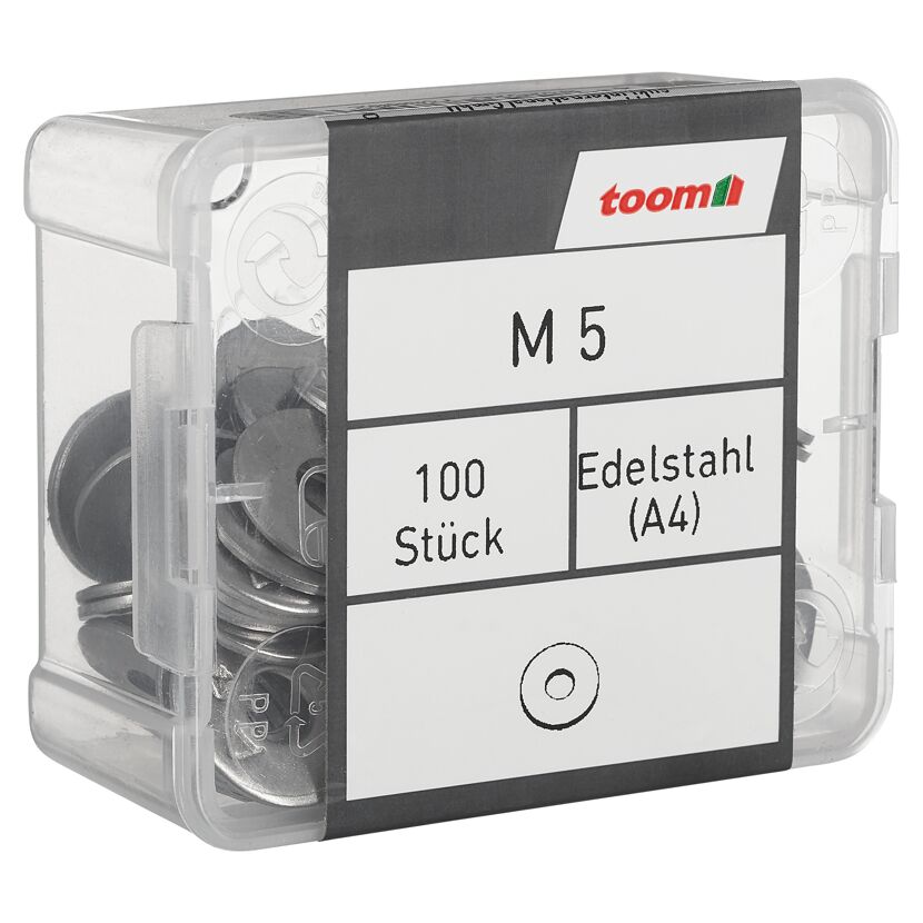 Karoscheiben Edelstahl A4 M5 5,3 mm 100 Stück
