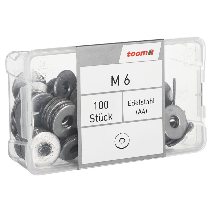 Karoscheiben Edelstahl M6 6,4 mm 100 Stück