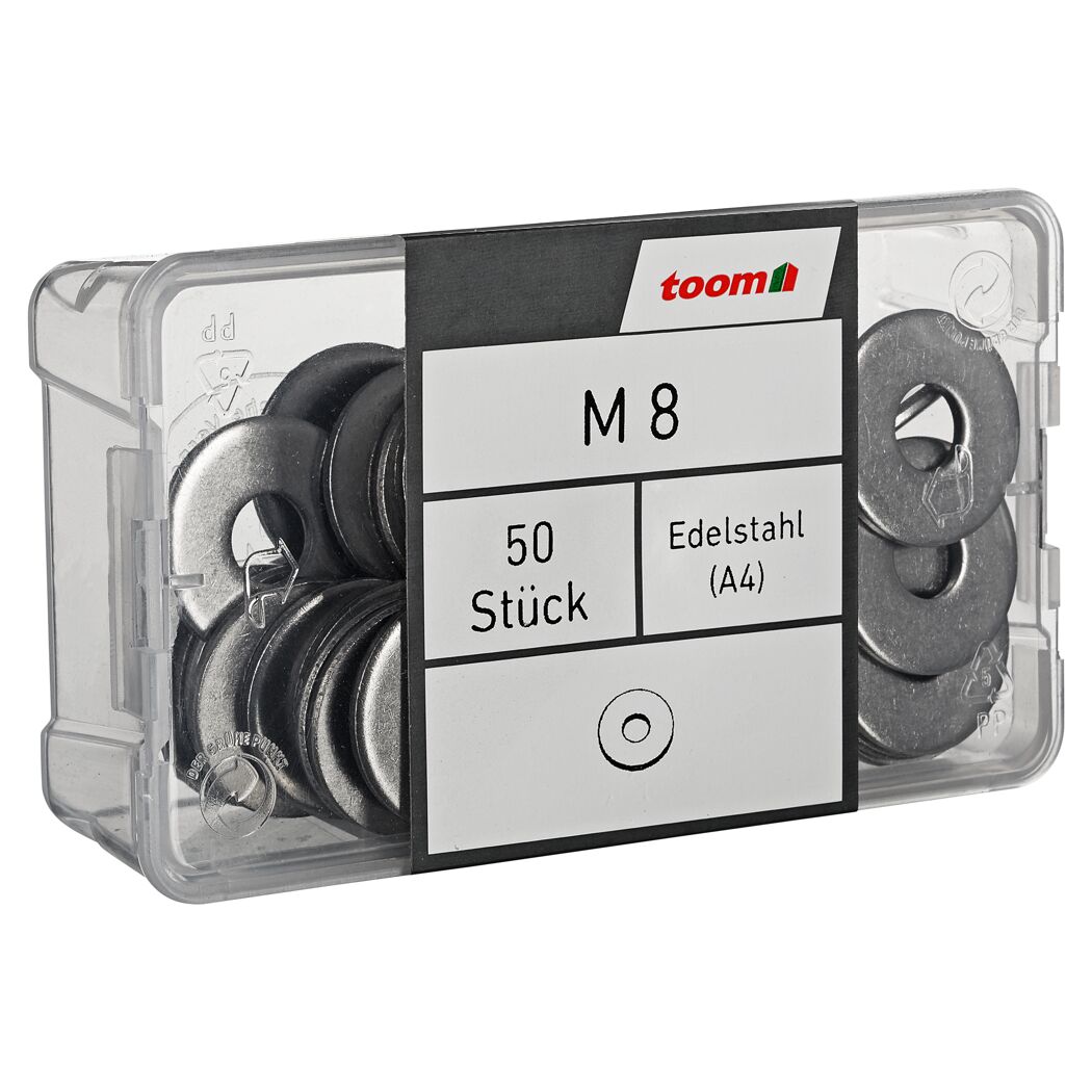 Karoscheiben Edelstahl M8 8,4 mm 50 Stück