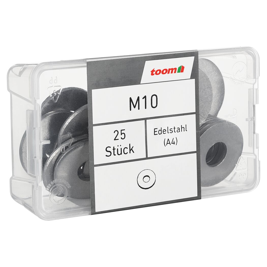 Karoscheiben Edelstahl M10 10,5 mm 25 Stück