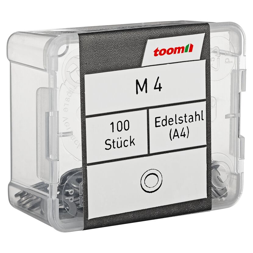 Scheiben Edelstahl A4 M4 4,3 mm 100 Stück