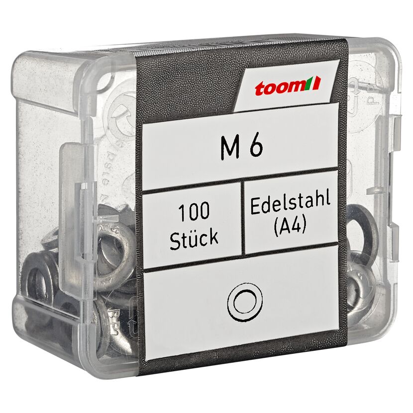 Scheiben Edelstahl A4 M6 6,4 mm 100 Stück