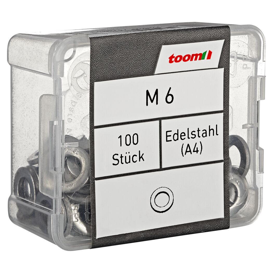 Scheiben Edelstahl A4 M6 6,4 mm 100 Stück