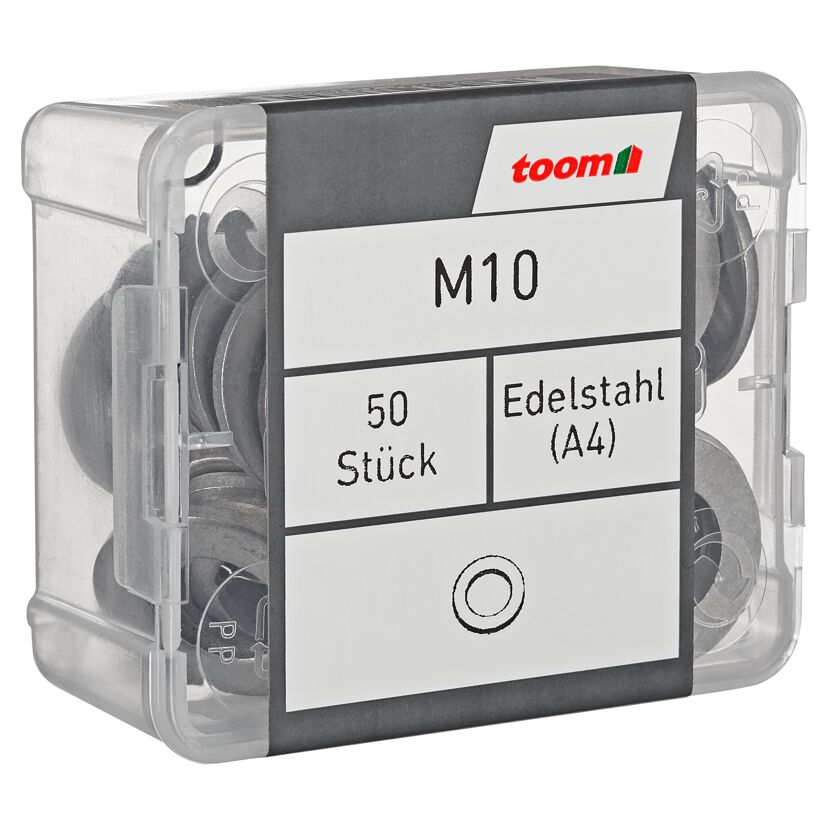 Scheiben Edelstahl A4 M10 10,5 mm 50 Stück
