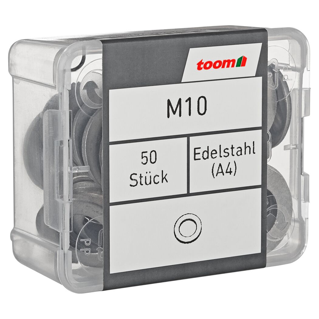 Scheiben Edelstahl A4 M10 10,5 mm 50 Stück