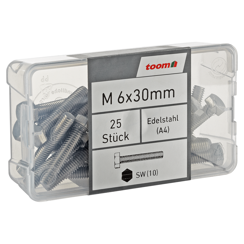 Sechskantschrauben M6 x 30 mm 25 Stück
