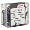 Blechschrauben PH2 Kreuzschlitz Edelstahl 4,2 x 25 mm 50 Stück