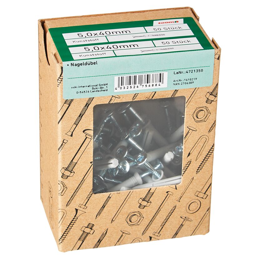 Nageldübel Ø 5,0 x 40 mm 50 Stück
