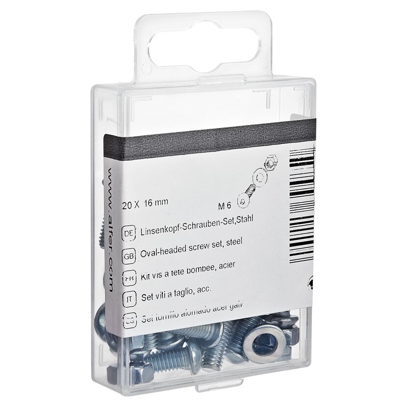 Linsenkopfschrauben-Set Ø 0,6 x 1,6 cm 20 Stück