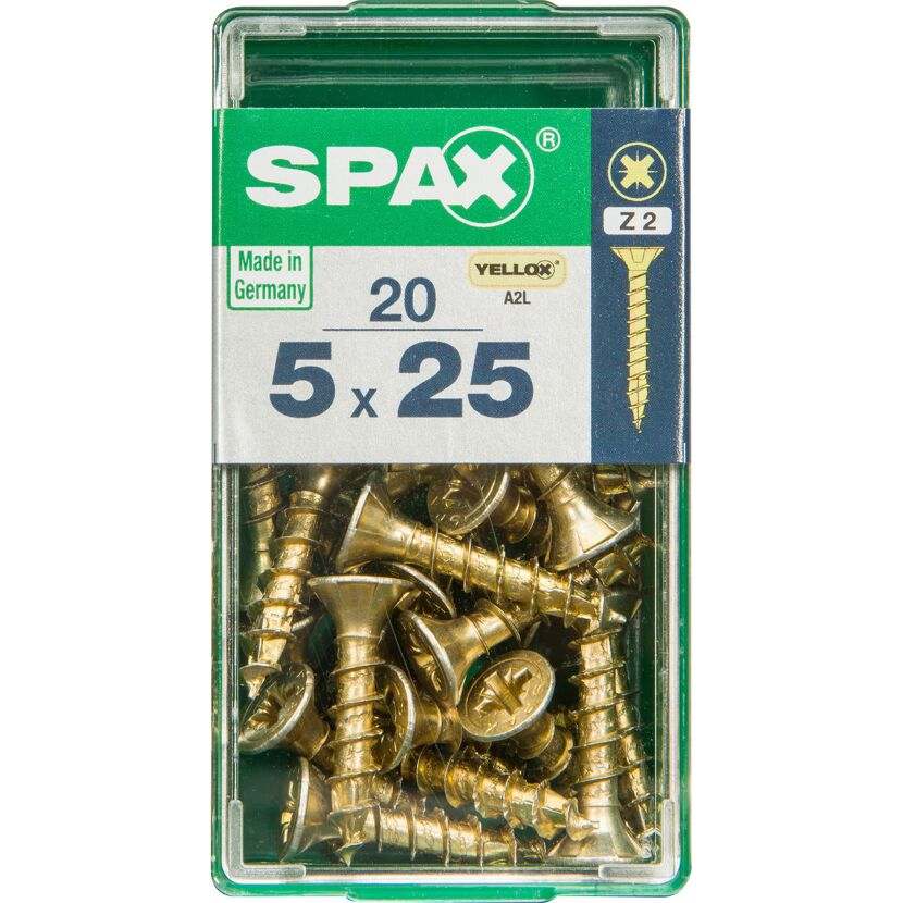 Senkkopfschrauben PZ2 Ø 5 x 25 mm 20 Stück