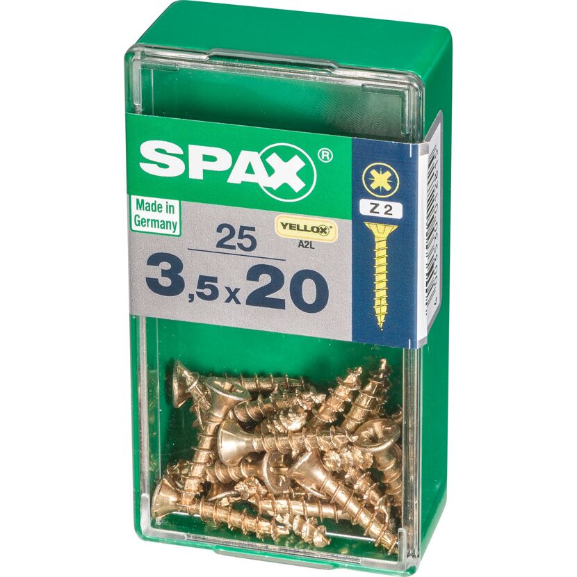Senkkopfschrauben PZ2 Ø 3,5 x 20 mm 25 Stück