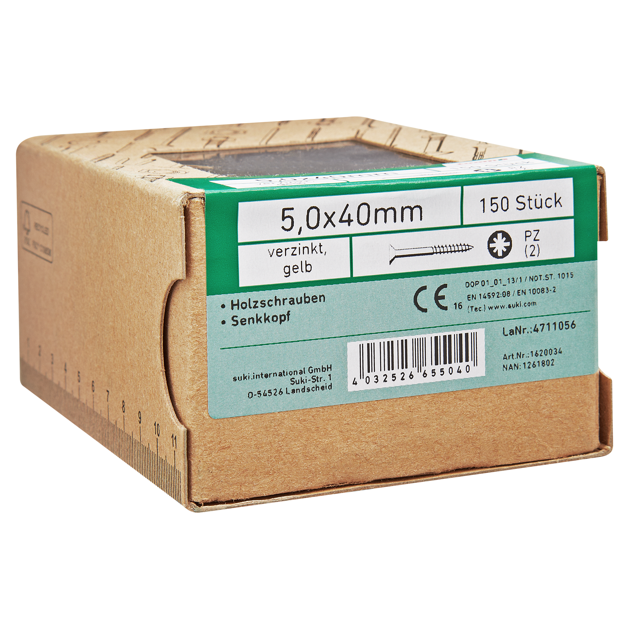 Spanplattenschrauben Ø 0,5 x 4 cm 150 Stück