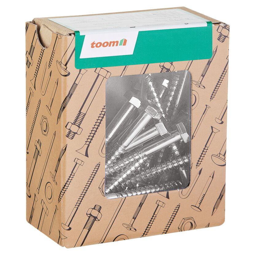 Karton mit Sechskantschrauben