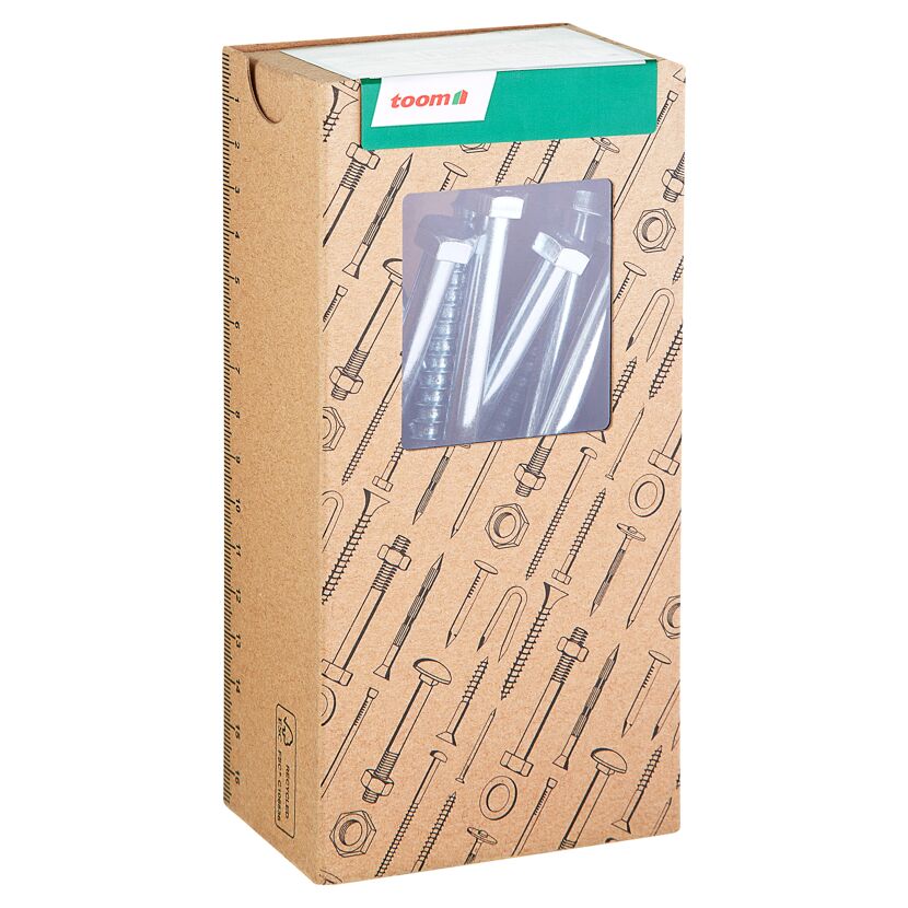 Schlüsselschrauben Ø 8,0 x 140 mm verzinkt DIN 571 15 Stück