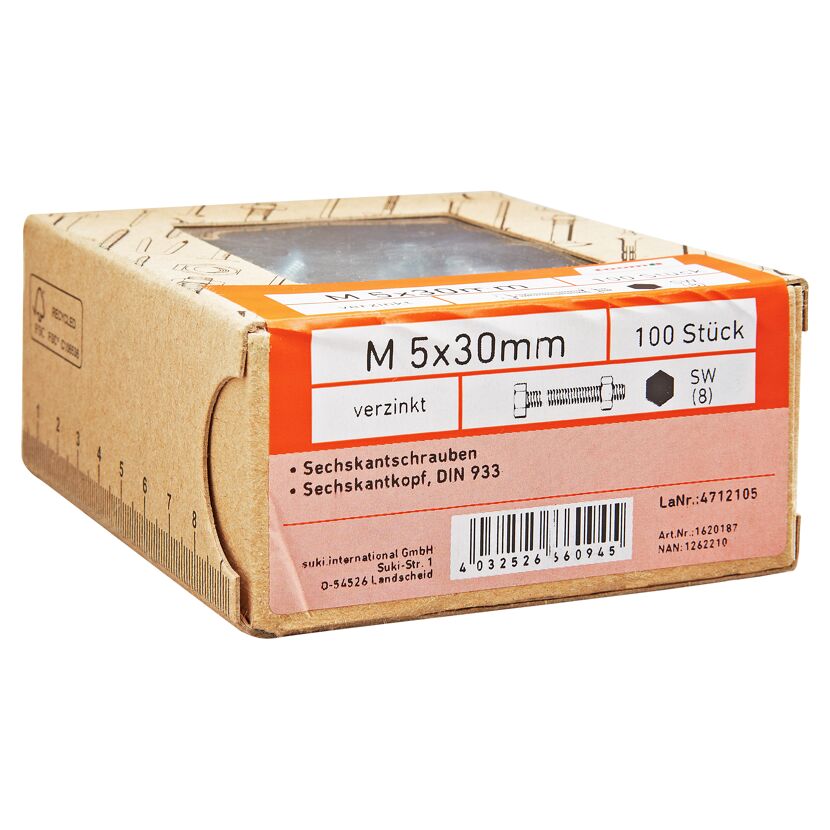 Sechskantschrauben M5 x 30 mm 100 Stück