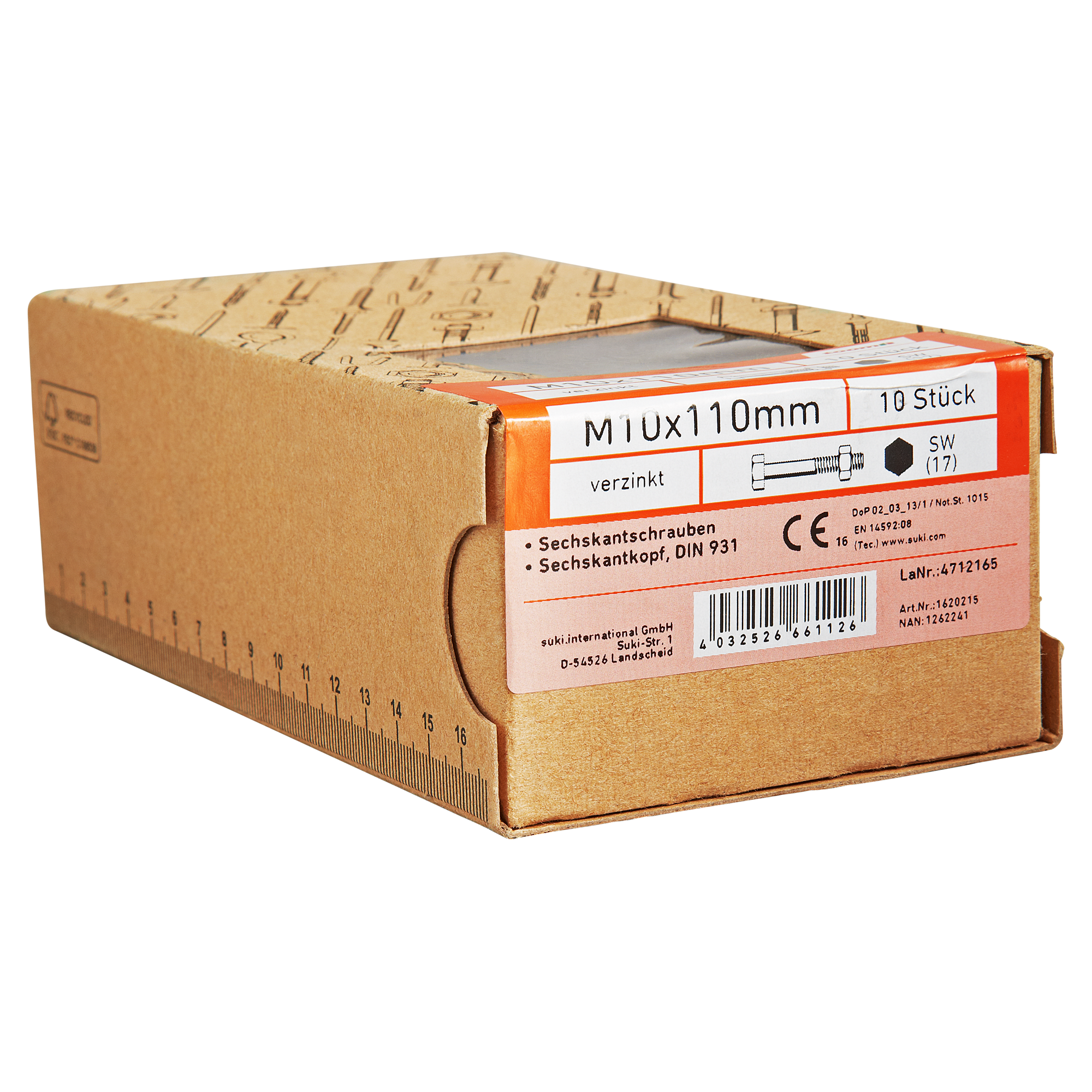 Sechskantschrauben M10 x 110 mm 10 Stück
