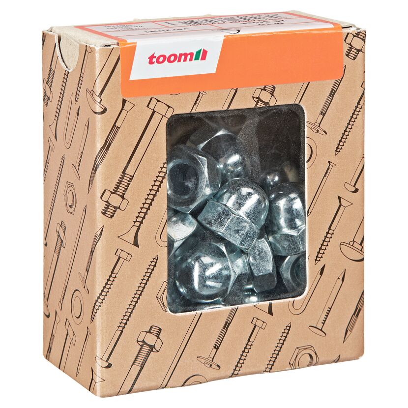 Hutmuttern Stahl M10 Ø 10 mm, 25 Stück