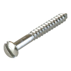 Holzschrauben Ø 4 x 40 mm messing verchromt DIN 95 8 Stück