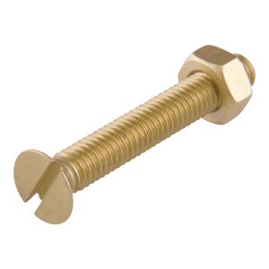 Senkschrauben M5 x 40 mm messing DIN 963 4 Stück