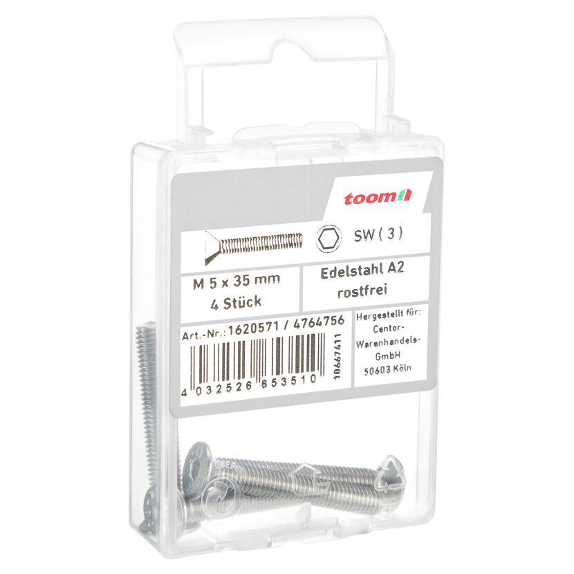 Senkschrauben M5 x 35 mm A2-70 DIN 7991 4 Stück