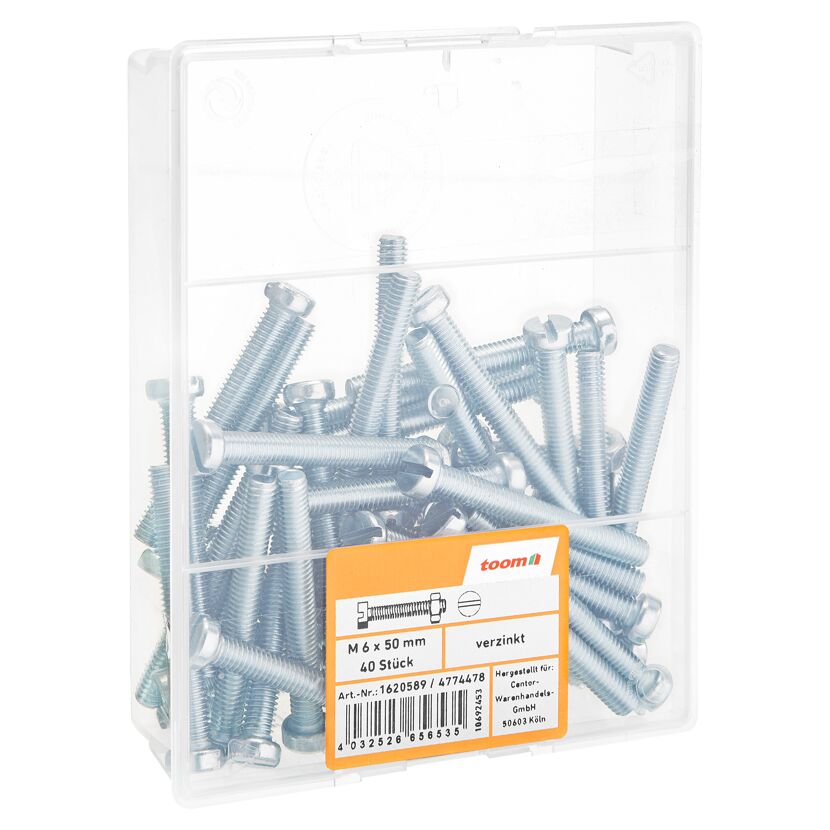 Zylinderschrauben M6 x 50 mm DIN 84 40 Stück