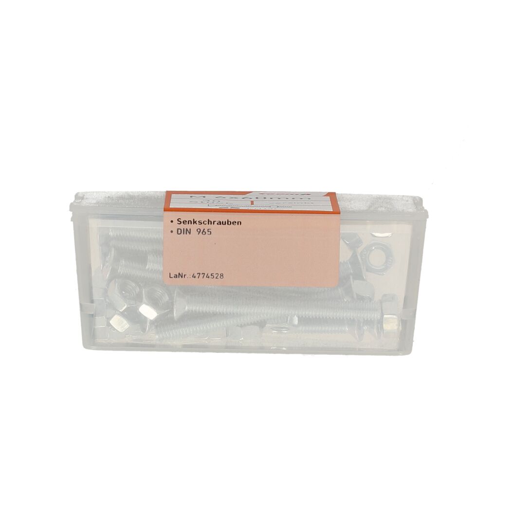 Senkkopfschrauben M6 x 60 mm verzinkt DIN 963 30 Stück