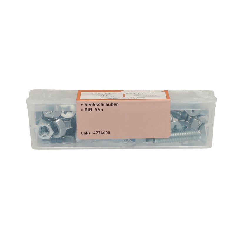 Senkkopfschrauben M6 x 30 mm verzinkt DIN 963 30 Stück