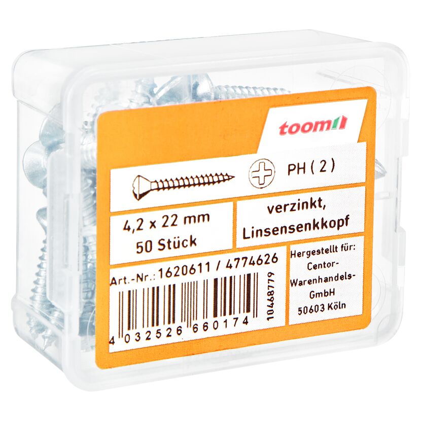 Blechschrauben Ø 4,2 x 22 mm verzinkt DIN 7983 50 Stück