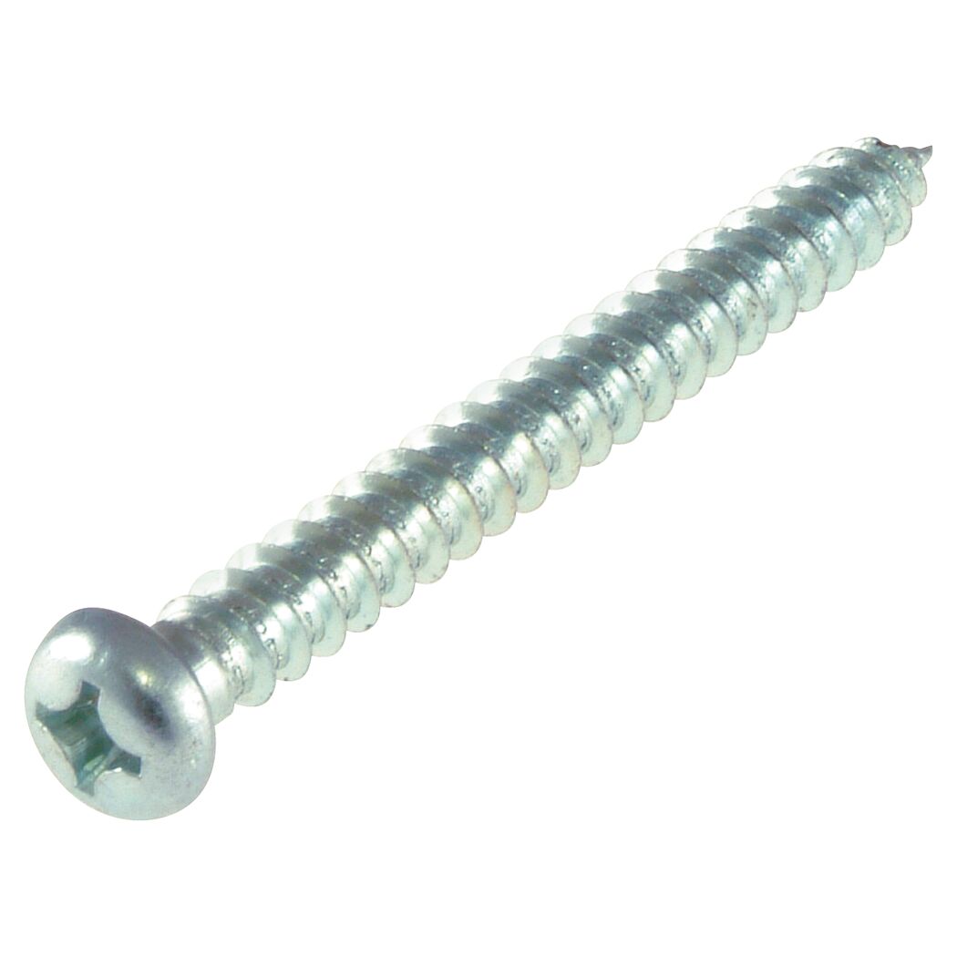 Silberfarbene Spanplattenschraube