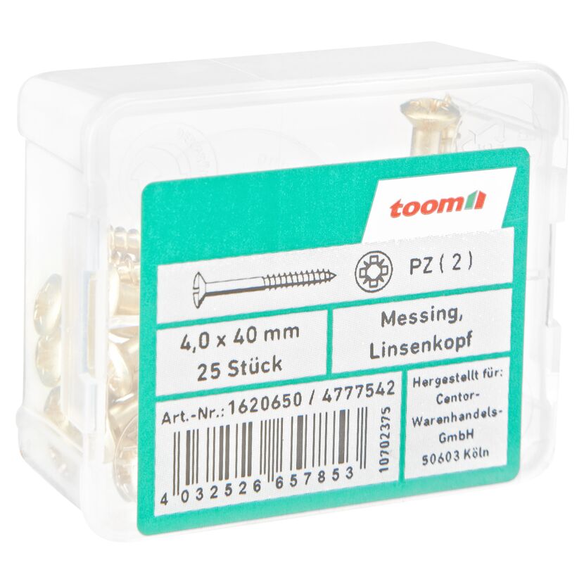 Holzschrauben Ø 4,0 x 40 mm DIN 7995 25 Stück