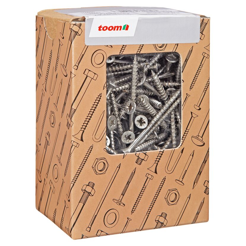 Spanplattenschrauben "Basic" Ø 4,0 x 50 mm A2 PZ2 200 Stück