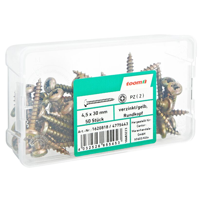 toom Spanplattenschrauben 'Basic' Ø 0,45 x 3 cm 50 Stück