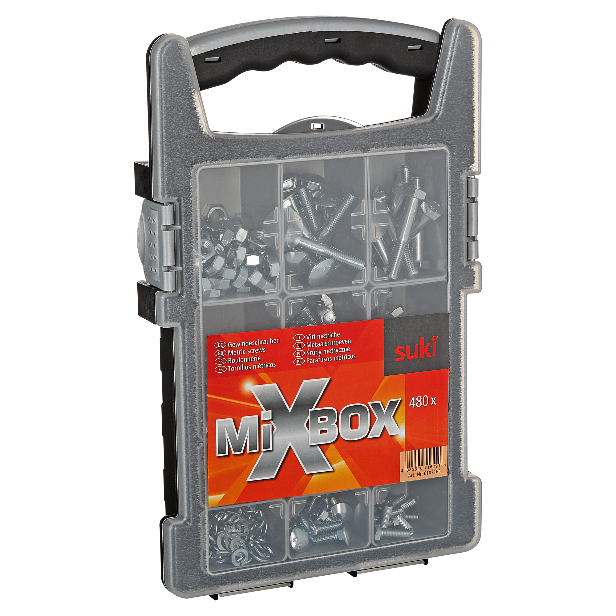 Mixbox metrische Schrauben Stahl 6,0 - 8,0 x 20 - 50 mm 480 Stück + product picture