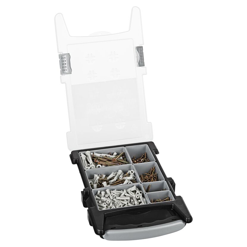 Mixbox Spanplattenschrauben mit Dübeln Stahl verzinkt 3,5 - 8,0 x 25 - 60 mm 700 Stück