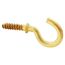 Schraubhaken Messing golden Ø 3,8 x 40 mm 6 Stück