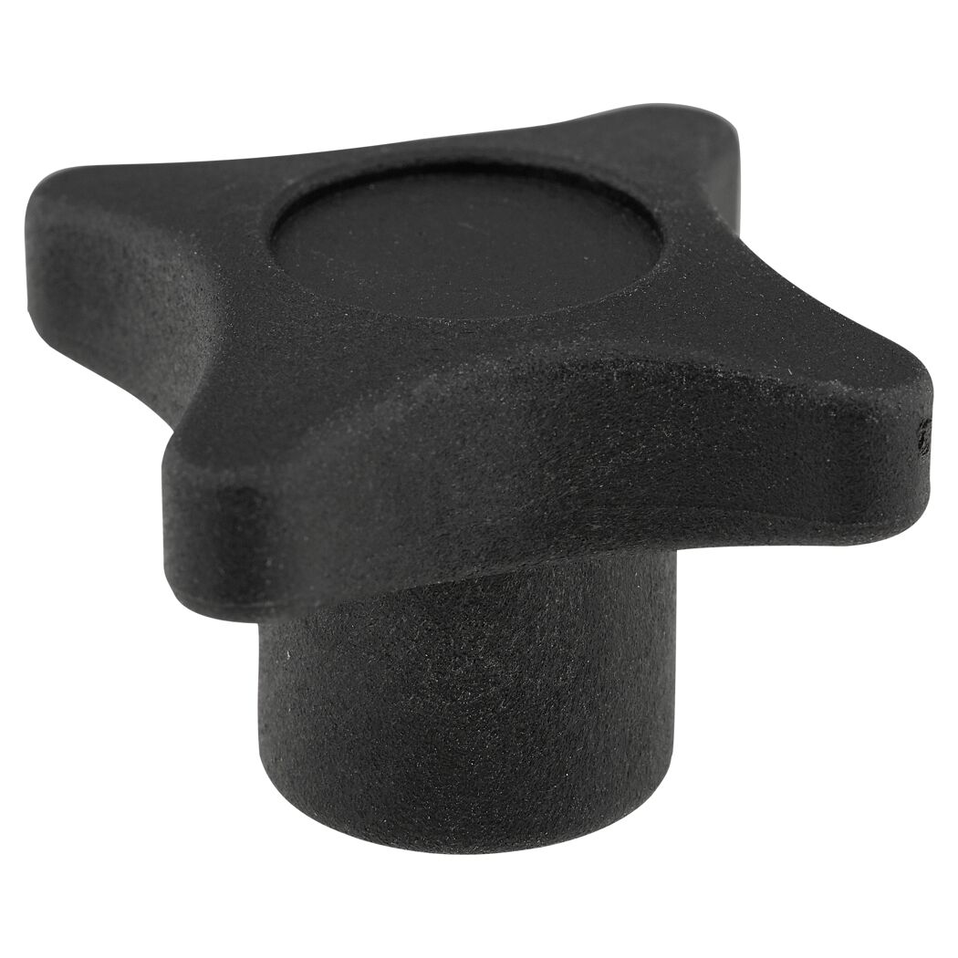 Sterngriffmutter M6 verzinkt schwarz 40 x 24 mm