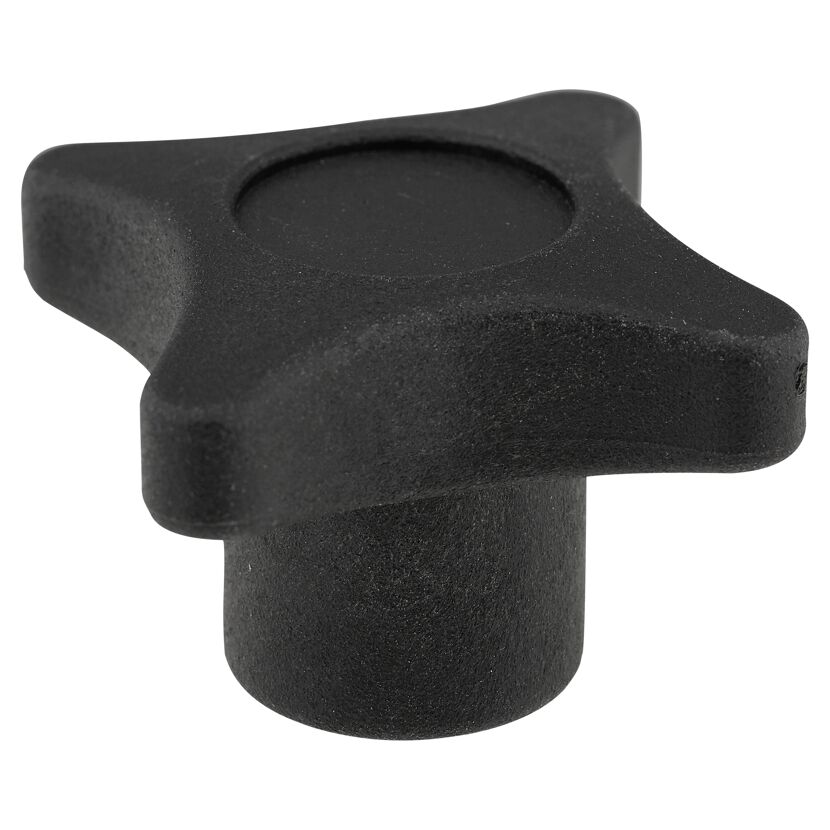 Sterngriffmutter M6 verzinkt schwarz 40 x 24 mm