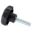 Sterngriffschraube M5 verzinkt schwarz 25 x 16 mm