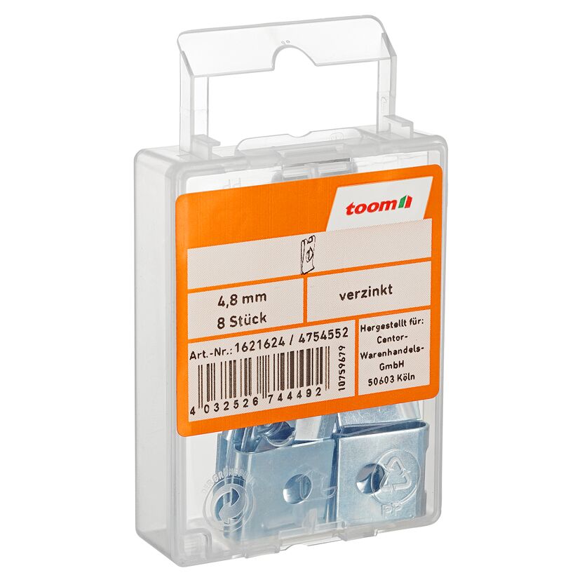 Blechmuttern Stahl verzinkt Ø 4,8 mm 8 Stück