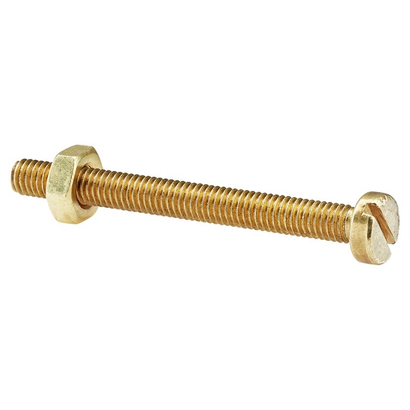 Zylinderschrauben SL Längsschlitz Messing blank M3 x 30 mm 10 Stück