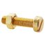 Zylinderschrauben SL Längsschlitz Messing blank M5 x 20 mm 6 Stück