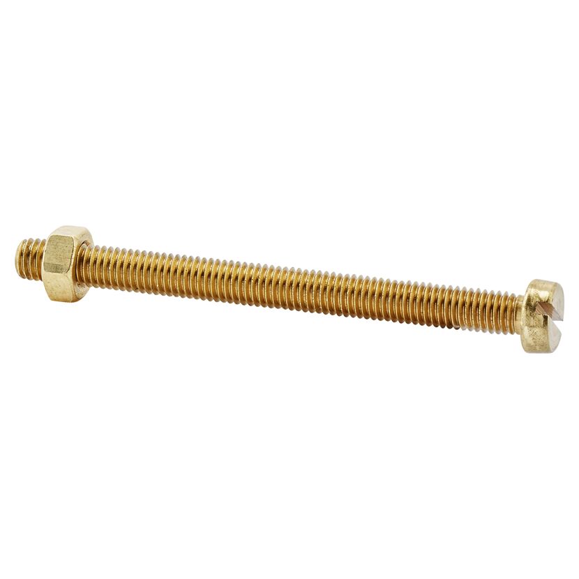 Zylinderschrauben SD Längsschlitz Messing M5 x 60 mm 4 Stück