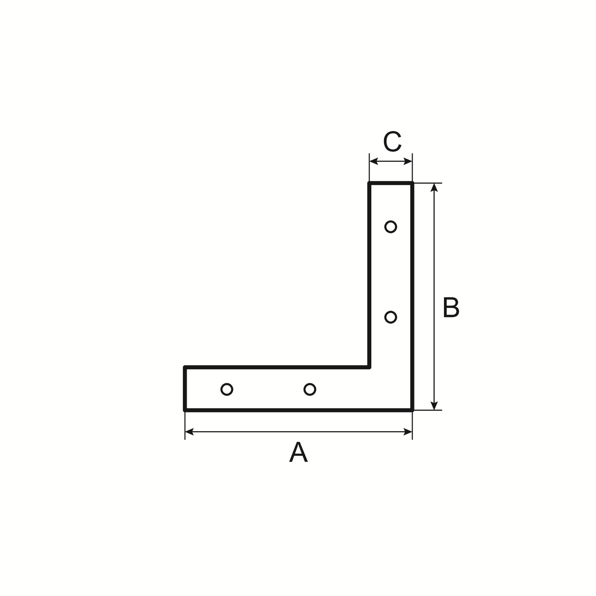 Möbelwinkel, Magnodur, 75x 75x 15x1,2 mm + product picture