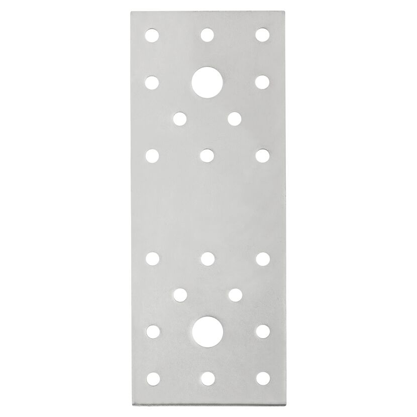 Silberner Flachverbinder mit Löchern