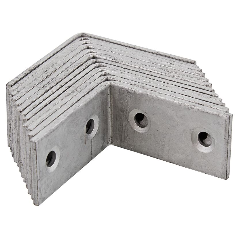 HV-Winkelverbinder Stahl magnodur-beschichtet 4 x 4 x 2 cm 12 Stück