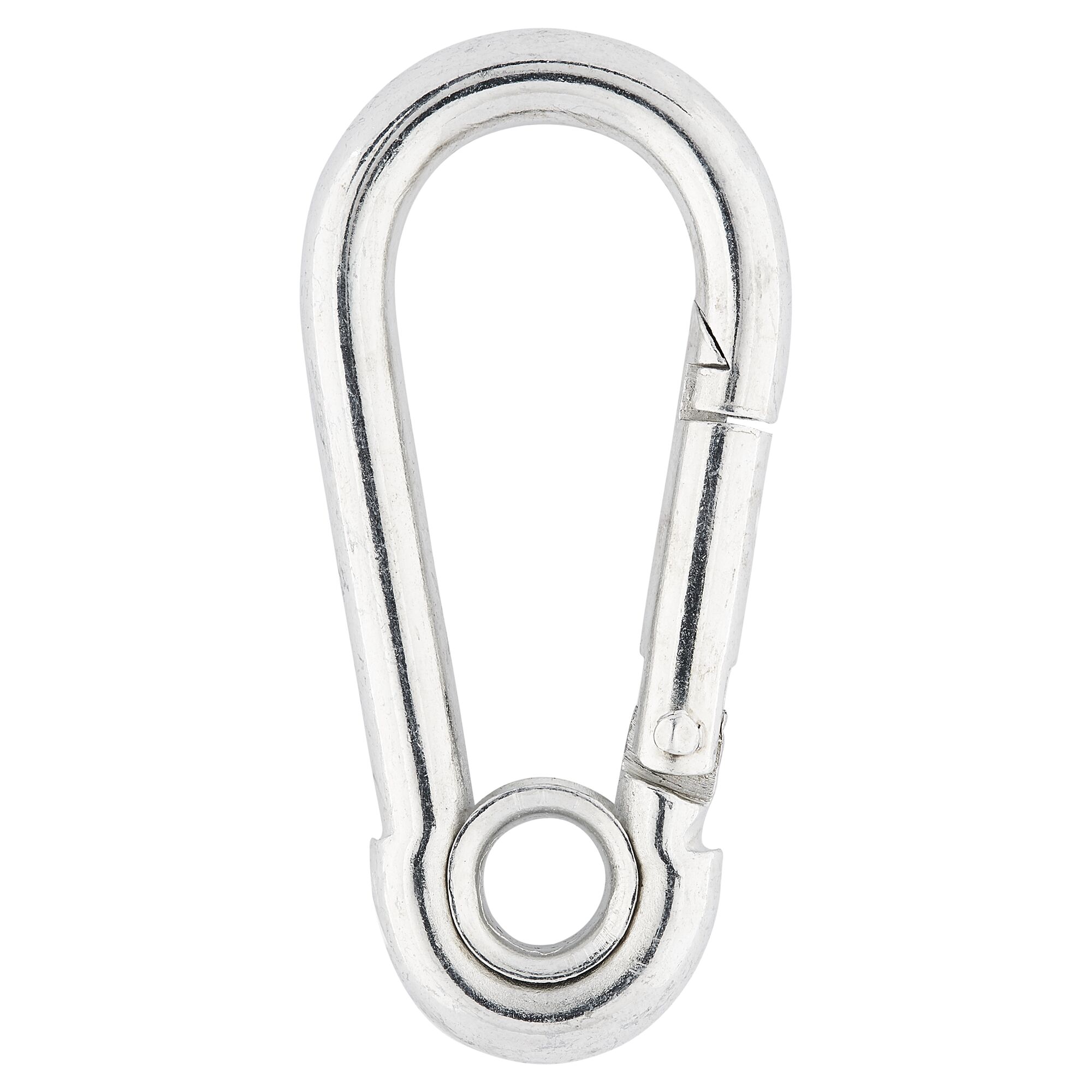 Metallener Karabinerhaken mit geschlossener Öse