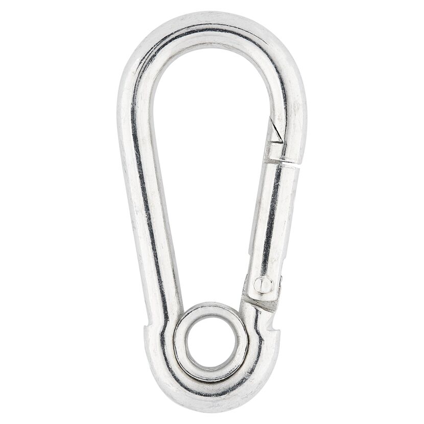 Metallener Karabinerhaken mit geschlossener Öse